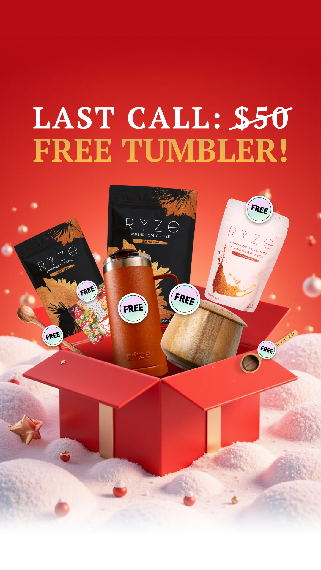 RYZE Superfoods Facebook ad