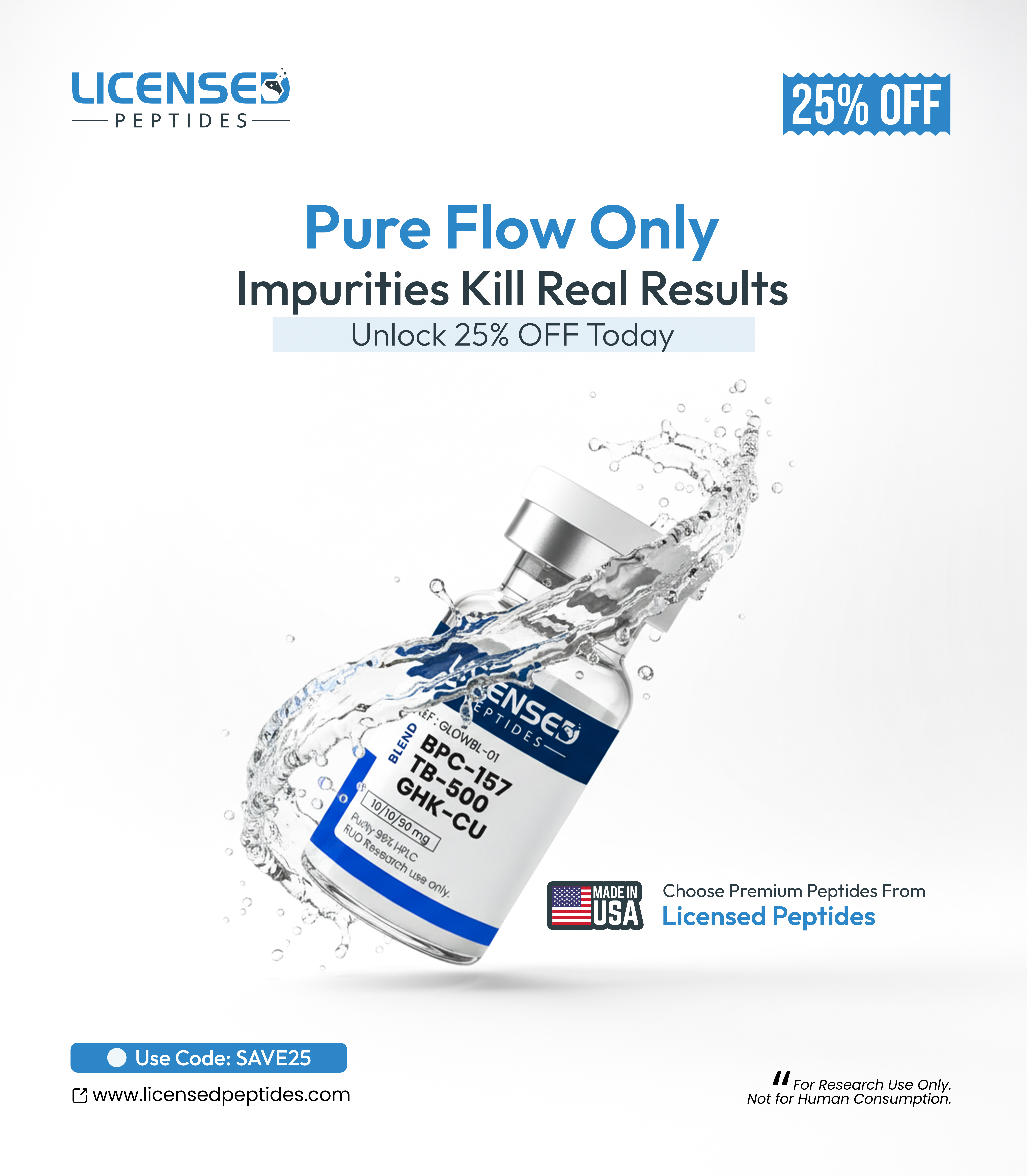 LicensedPeptides Facebook ad