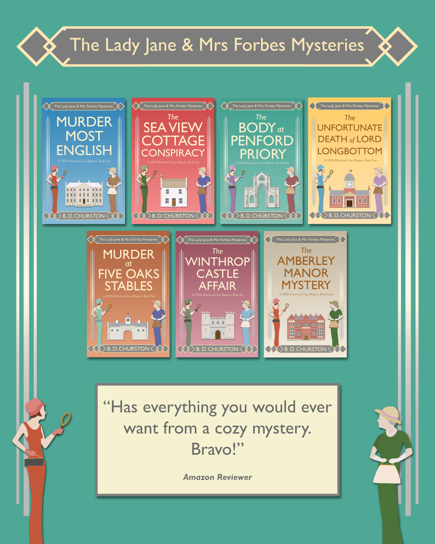 B. D. Churston Mysteries Facebook ad
