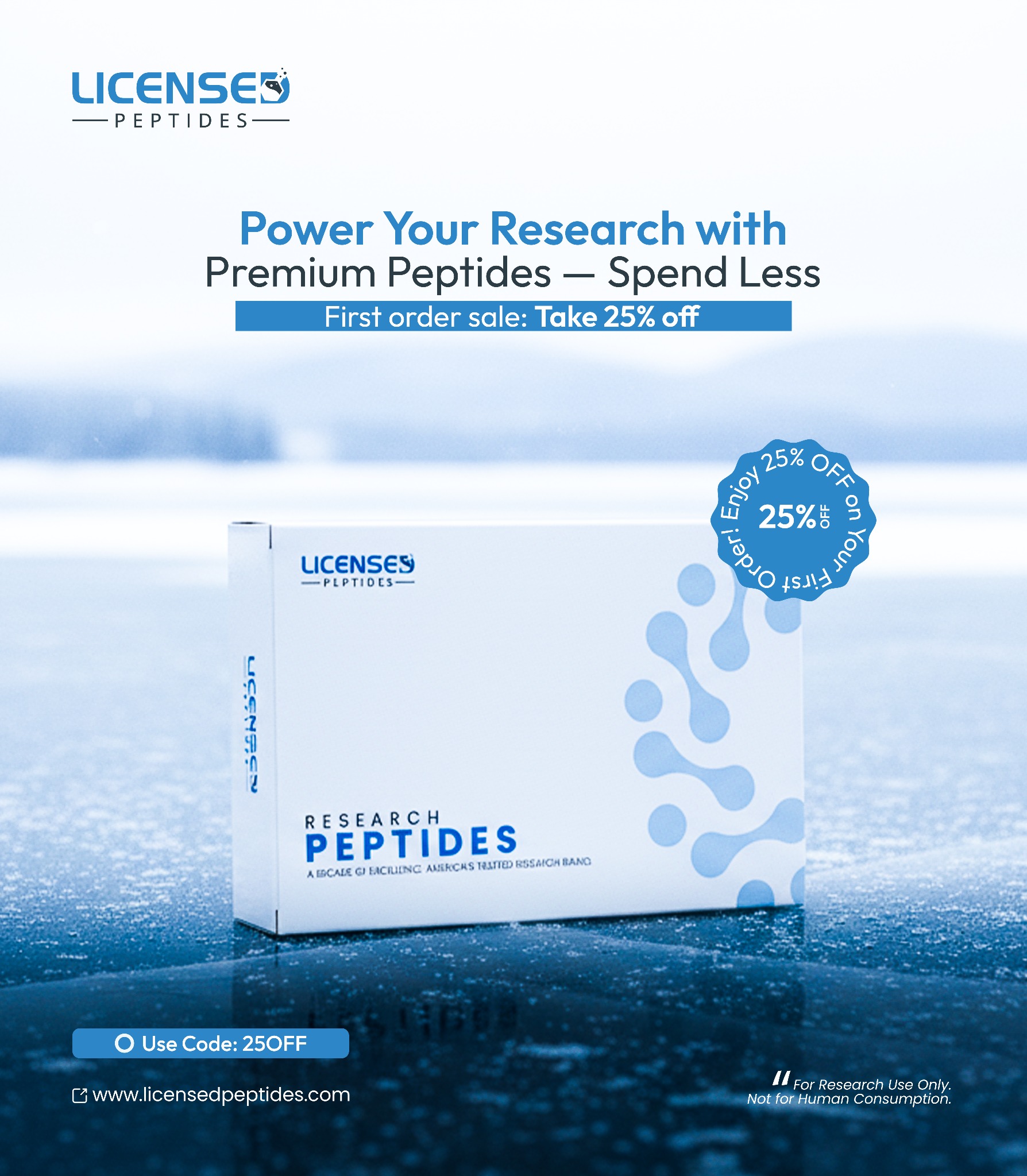 LicensedPeptides.com Facebook ad