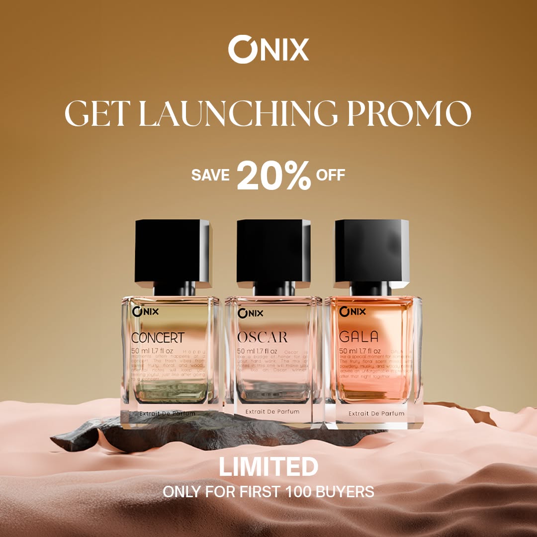 Onix Fragrance Facebook ad: ONIX Extrait de Parfum - 20% OFF