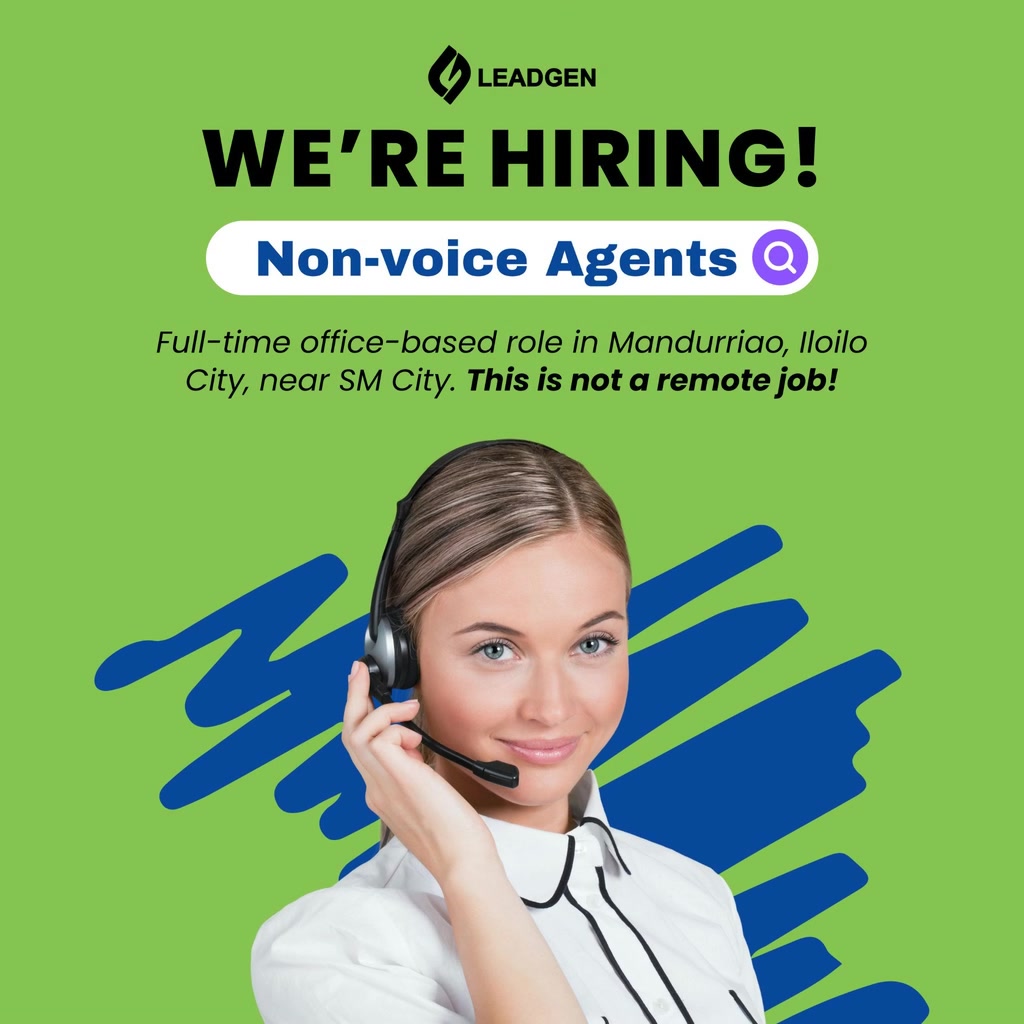 Lead Gen - Lead Generation & Donor Creation Facebook ad: Urgent Hiring in Iloilo, Start ASAP (Night Shift Role)