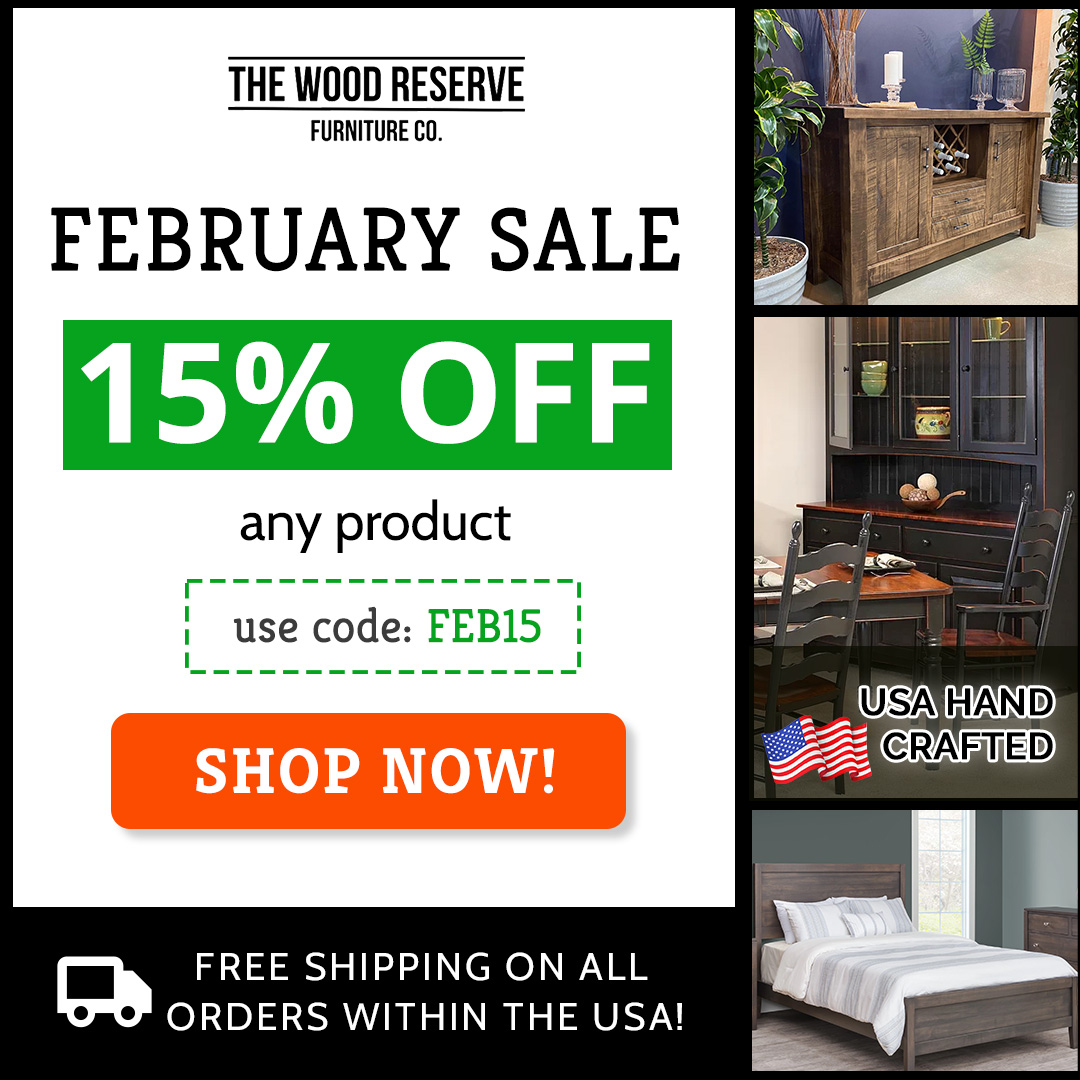 The Wood Reserve Facebook ad: February Mega Sale is Live Now