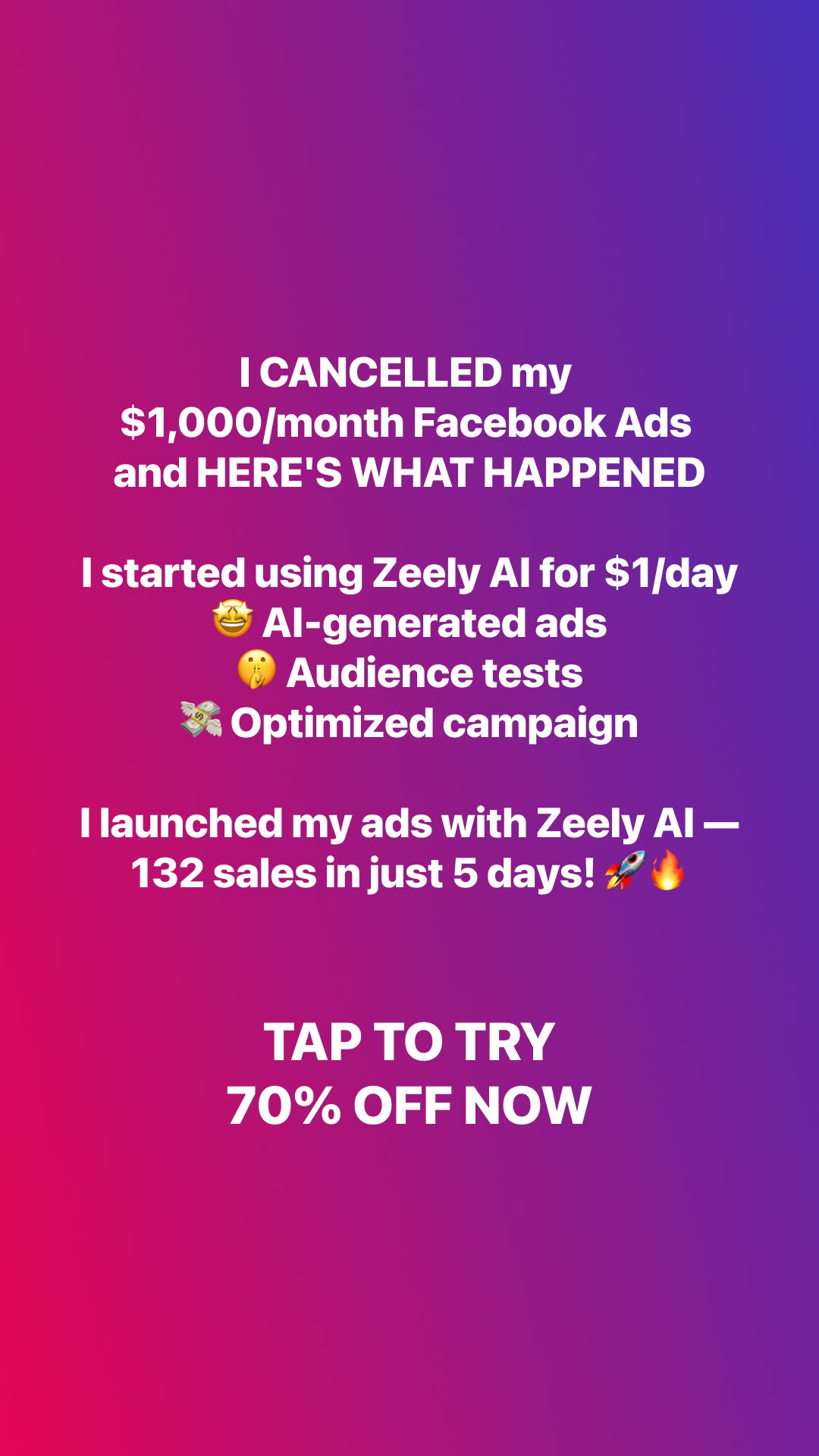 Zeely Facebook ad