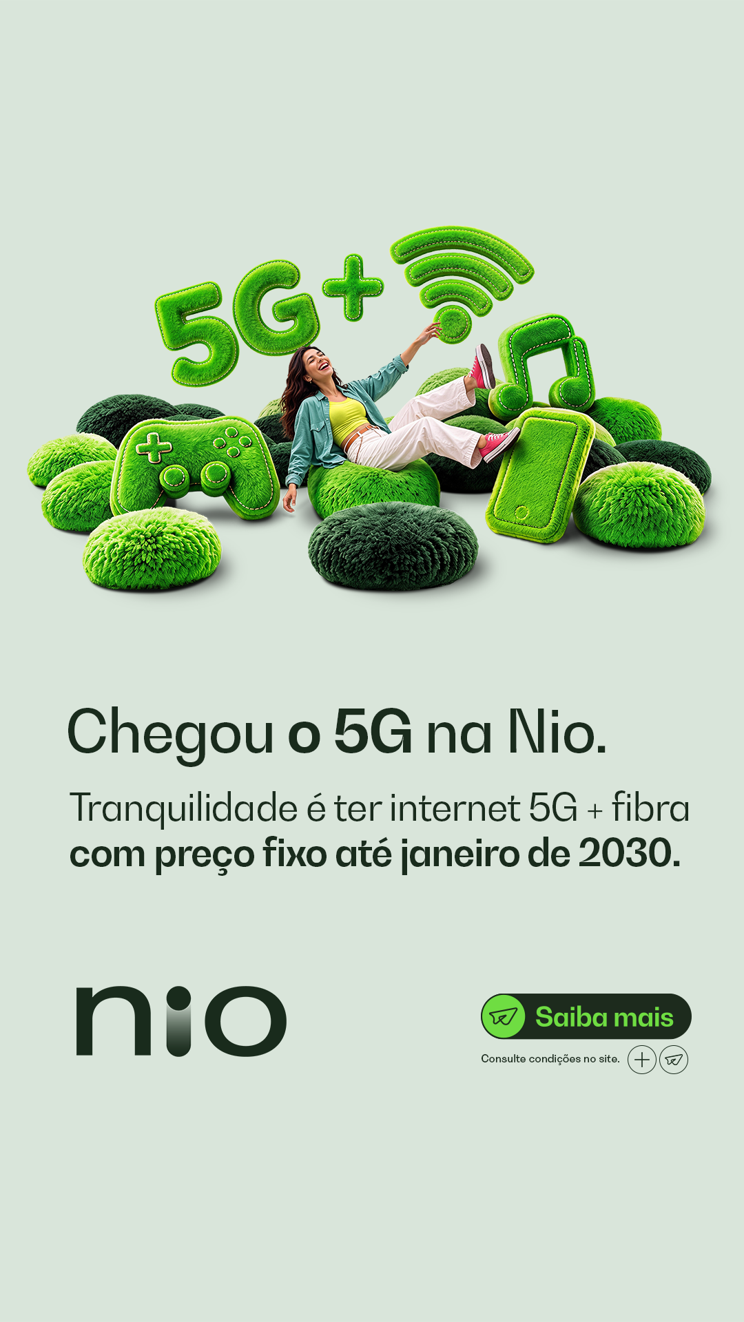 Nio Facebook ad: O 5G chegou na Nio.