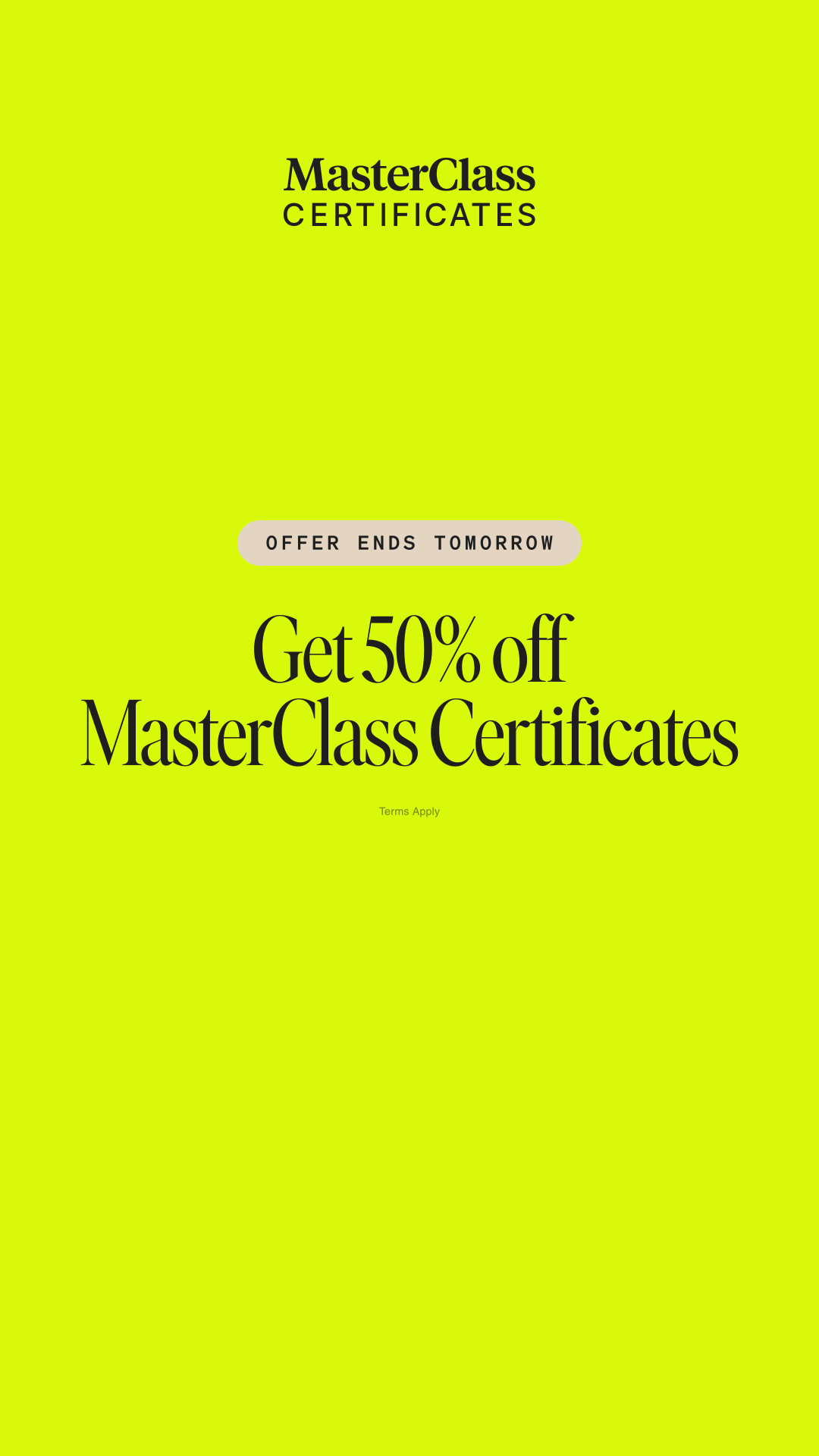 MasterClass Facebook ad