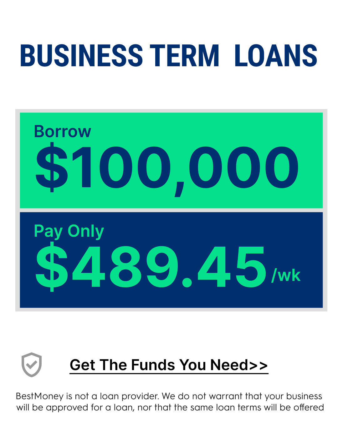 BestMoney.com - Business Loans Facebook ad
