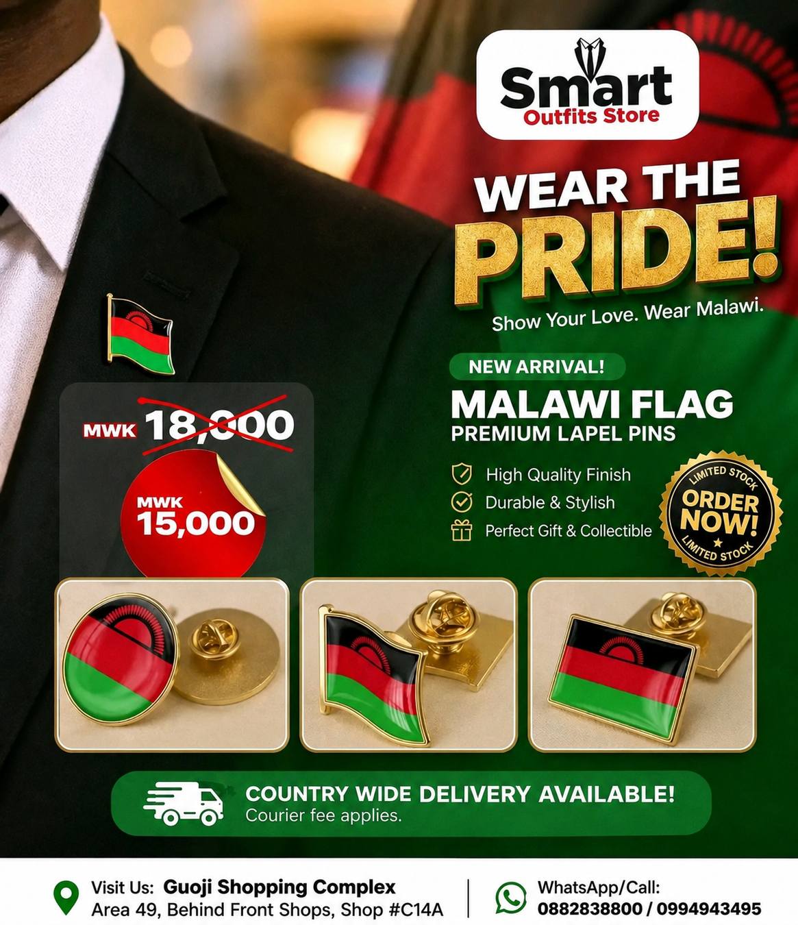 Smart Outfits Store Facebook ad: Stand out without saying a word.