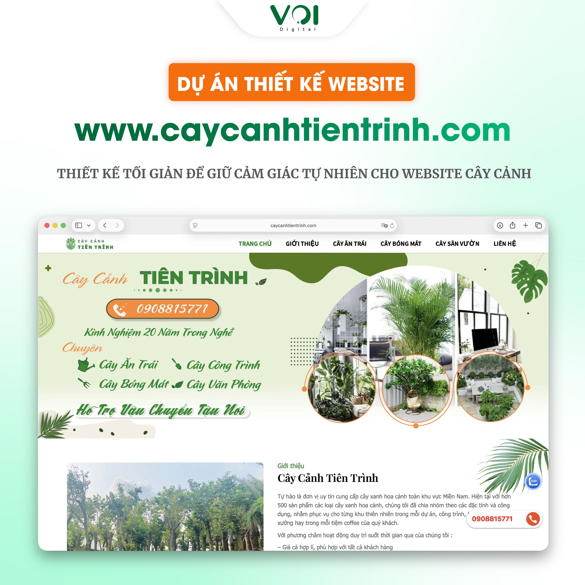 VOI Digital - Website Facebook ad: Một dự án như www.caycanhtientrinh.com thật ra thường…