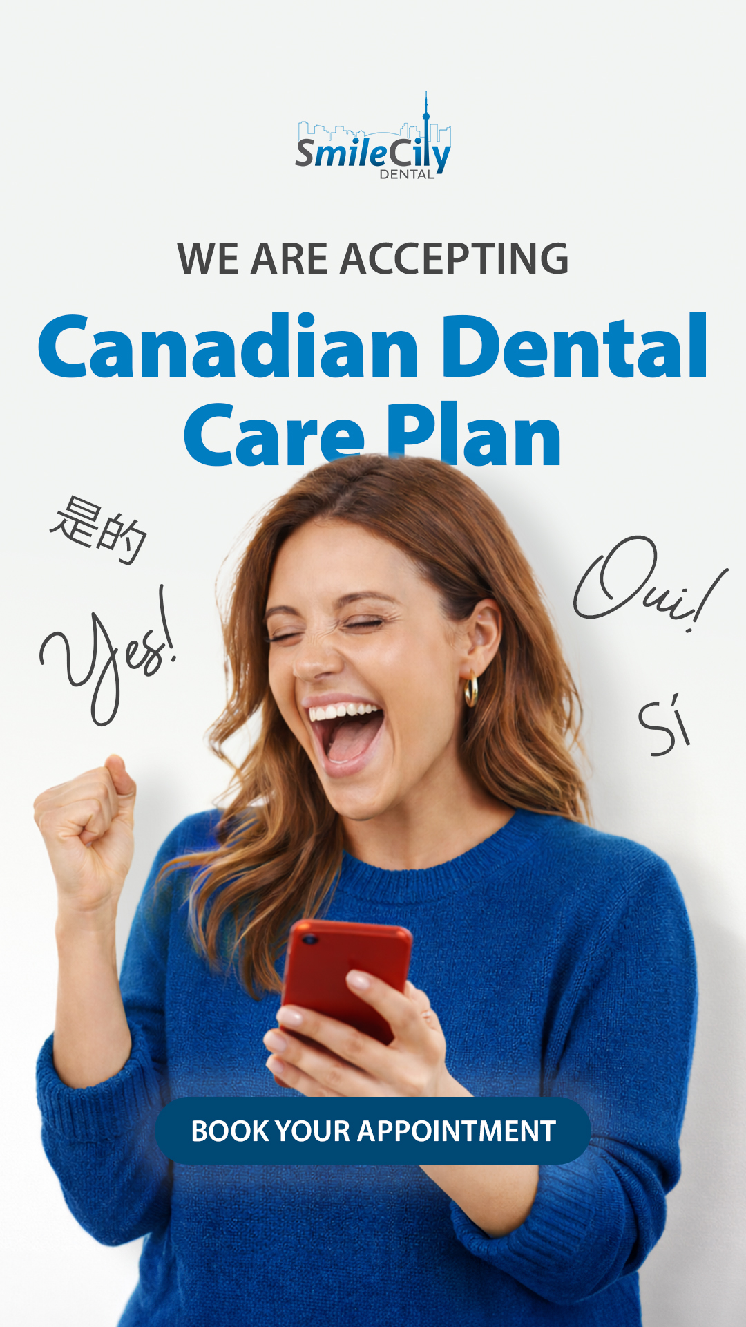 Smile City Dental Toronto Facebook ad from Jan 22, 2026