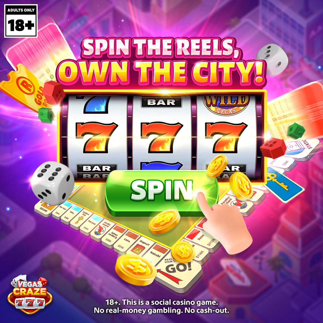 Vegas Craze Casino Facebook ad: You might get LUCKY
