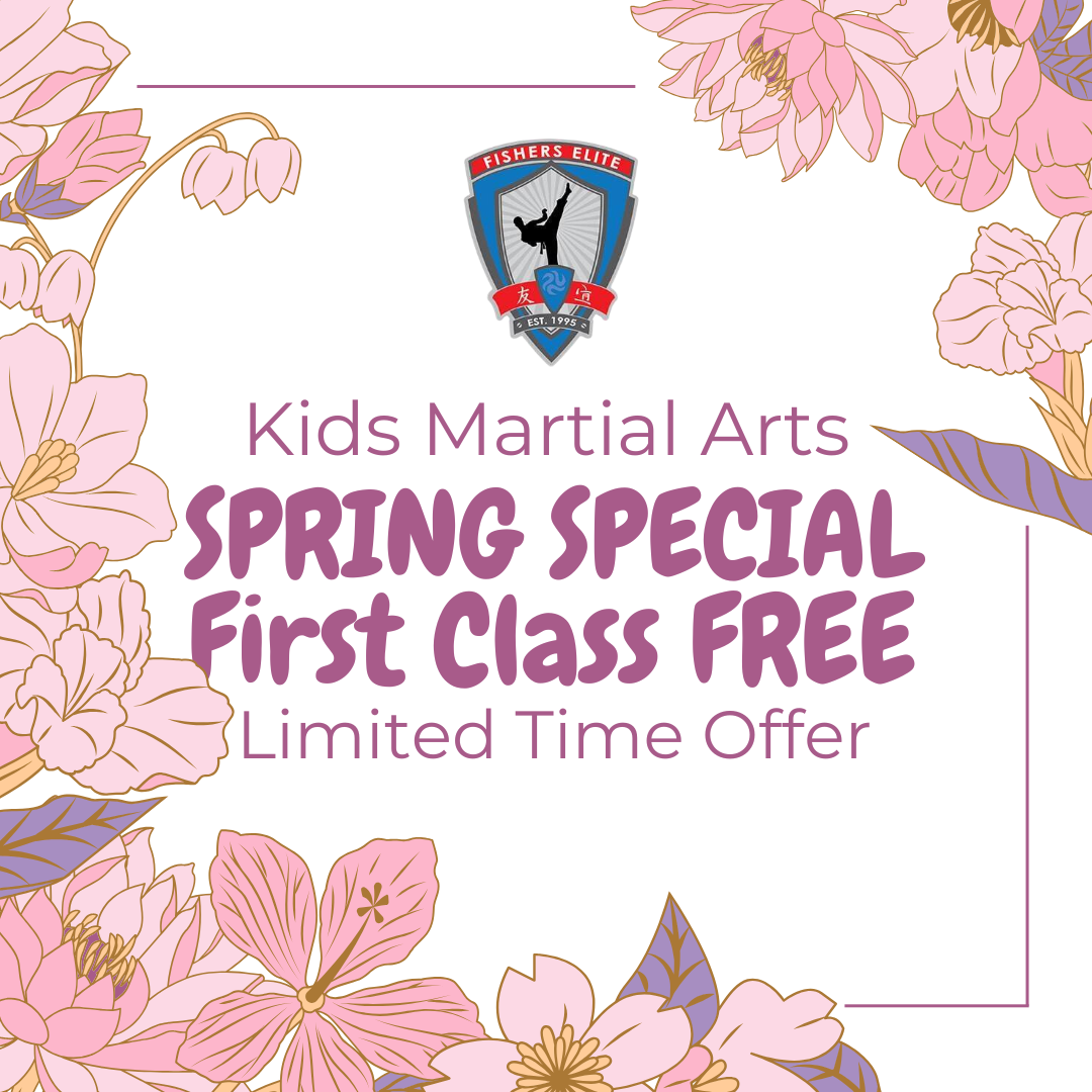 Fishers Martial Arts Facebook ad: Spring Into Confidence, Claim a FREE Class!
