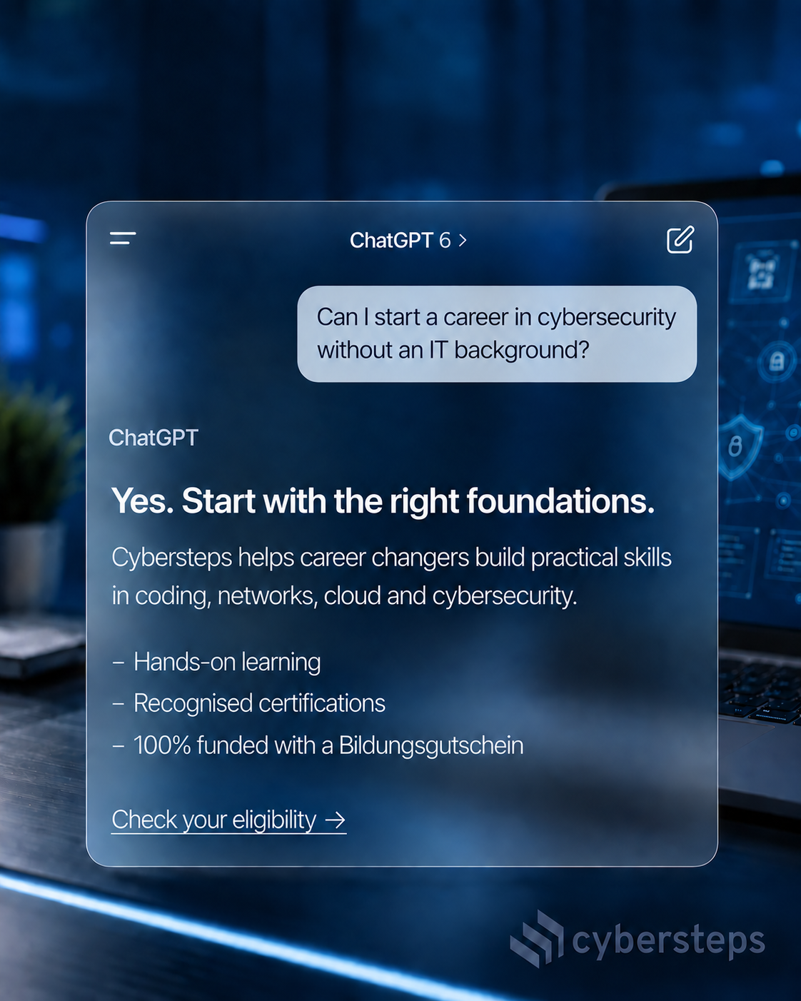 Cybersteps Facebook ad