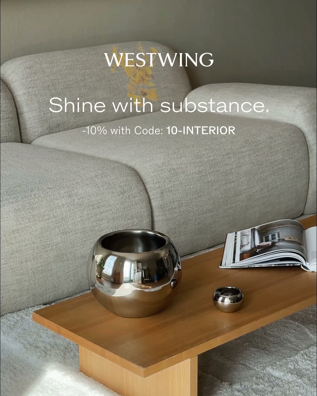 Westwing.at Facebook ad: Trending now: Chrome.