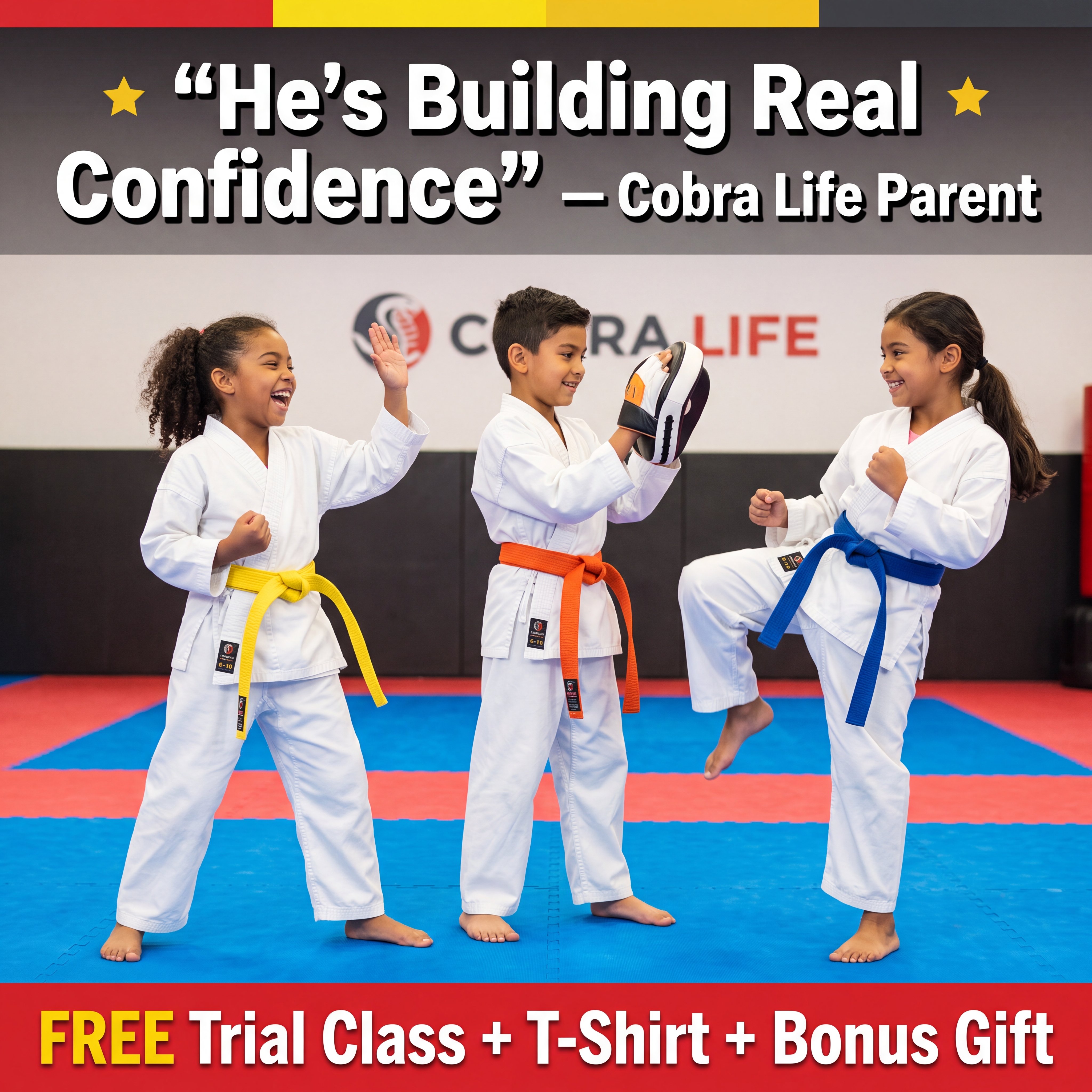 Cobra Life Family Martial Arts Black Belt Academy Facebook ad