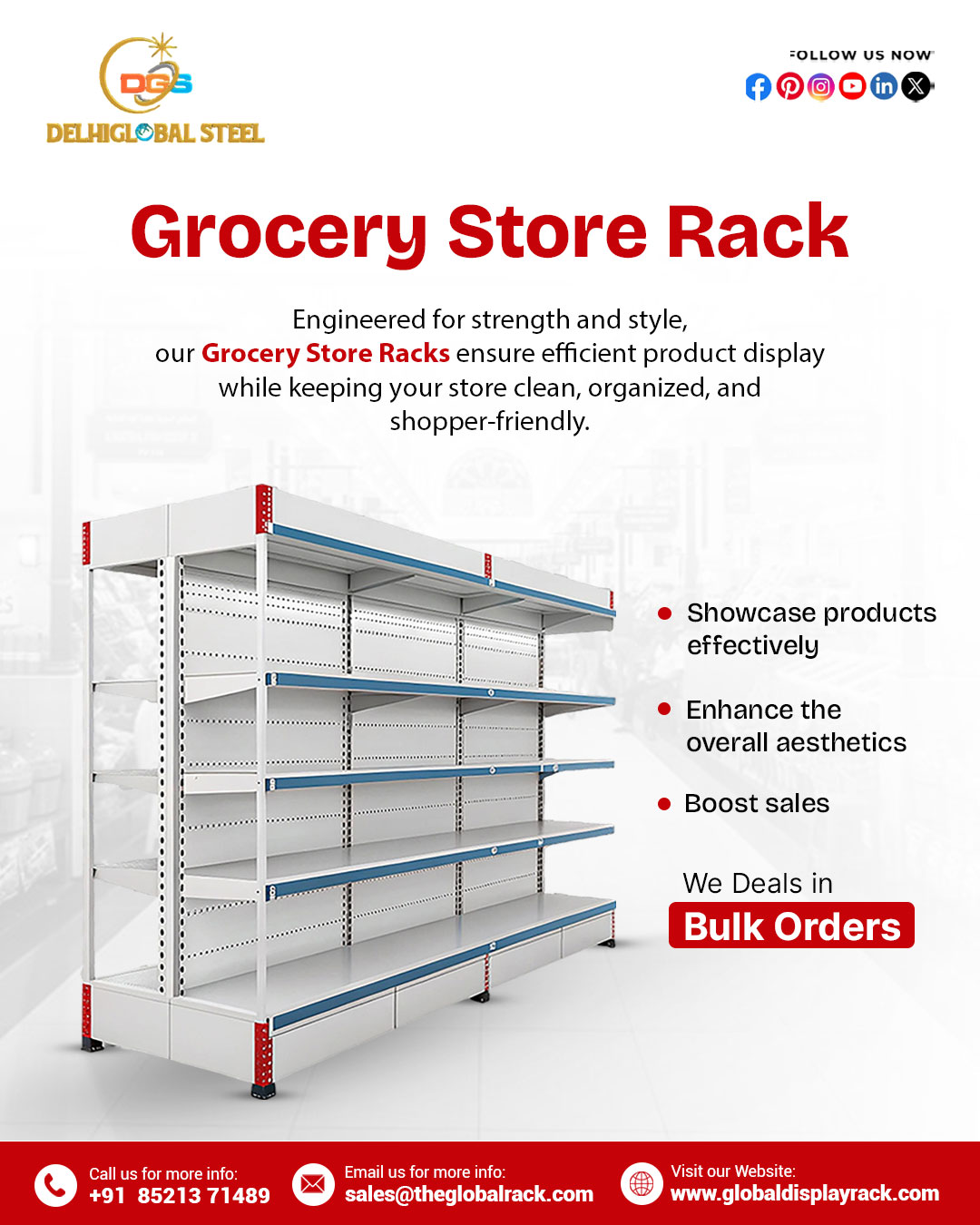 Display racks Facebook ad: Maximize Space. Maximize Sales.