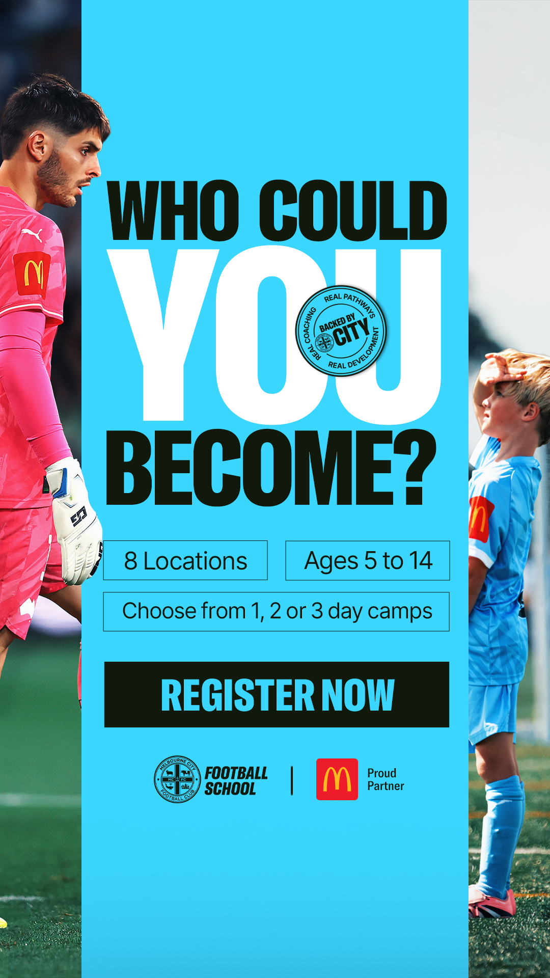 Melbourne City FC Facebook ad: Book Spring Football Camps Early