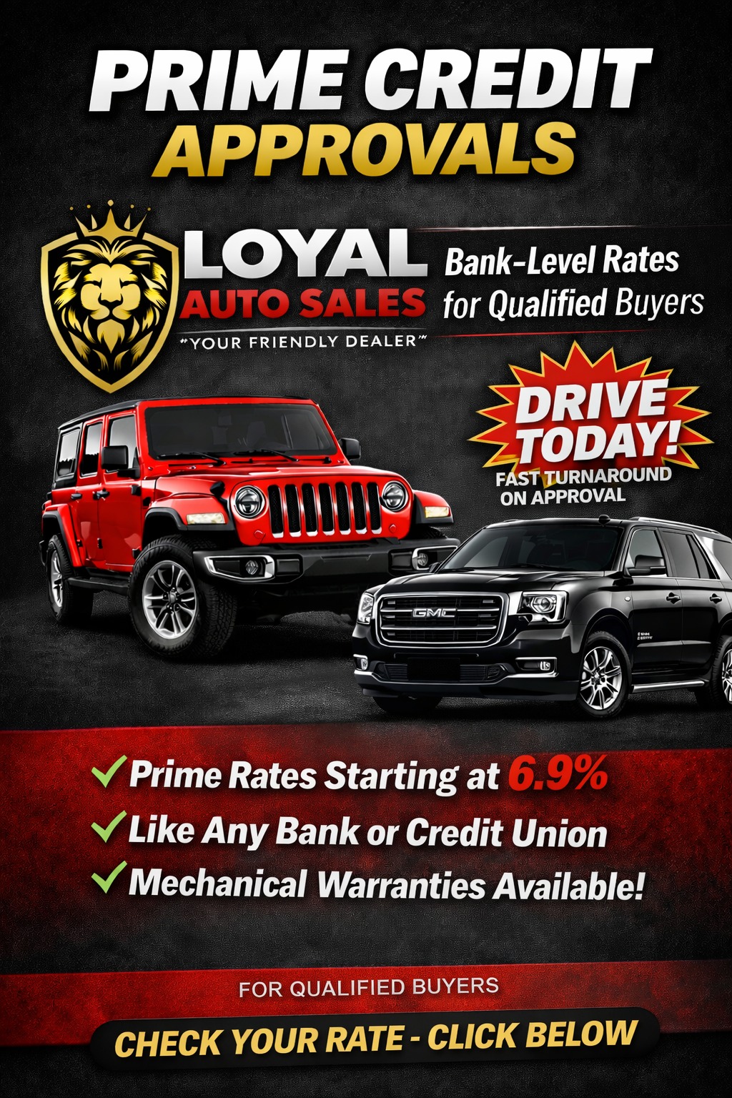 Loyal Auto Sales & Financing Facebook ad: Secure Loan Application