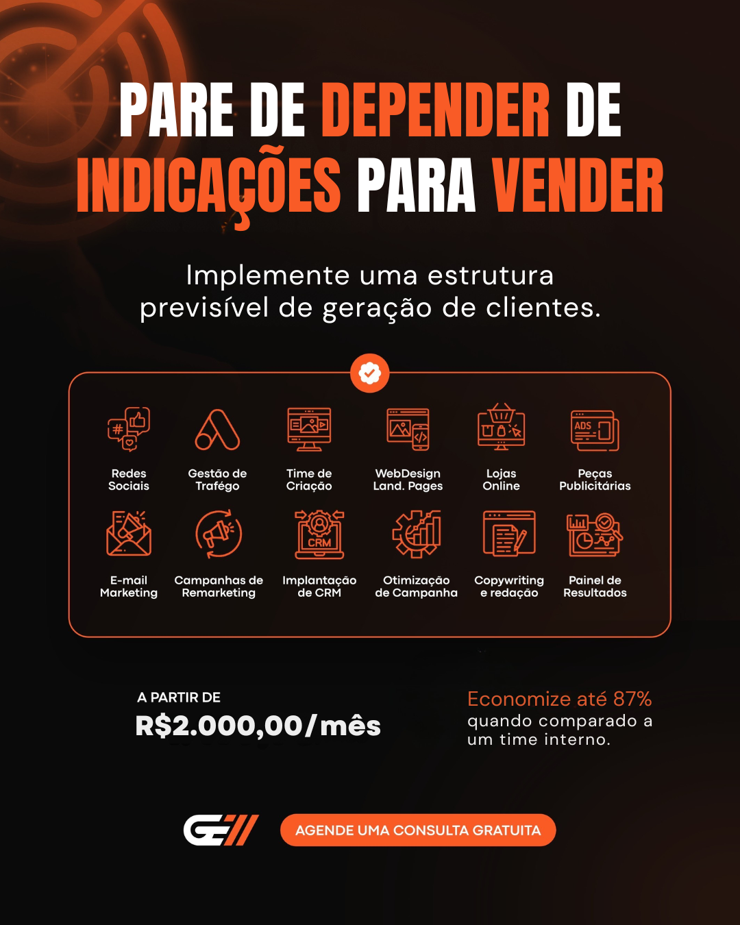 GM Marketing Bauru Facebook ad: Converse conosco!