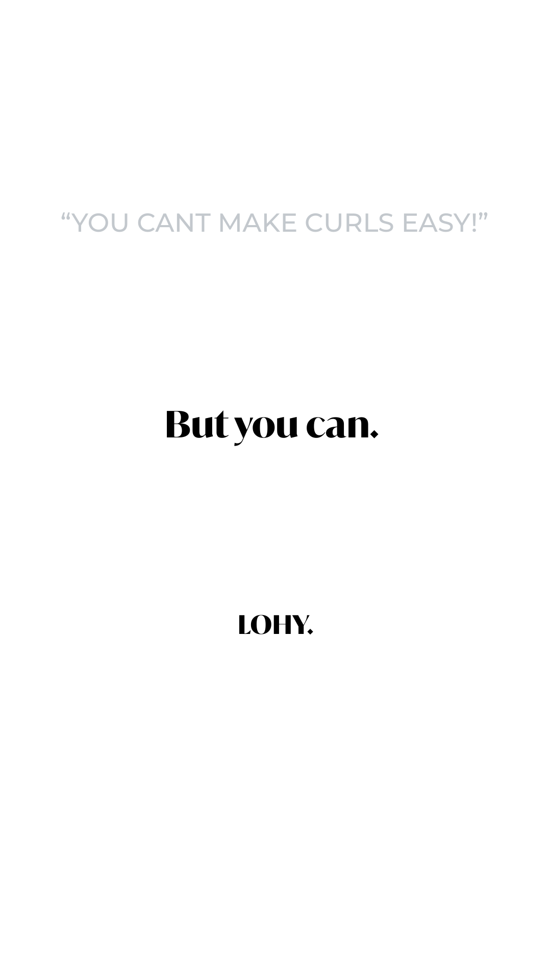 LOHY. Curls Facebook ad