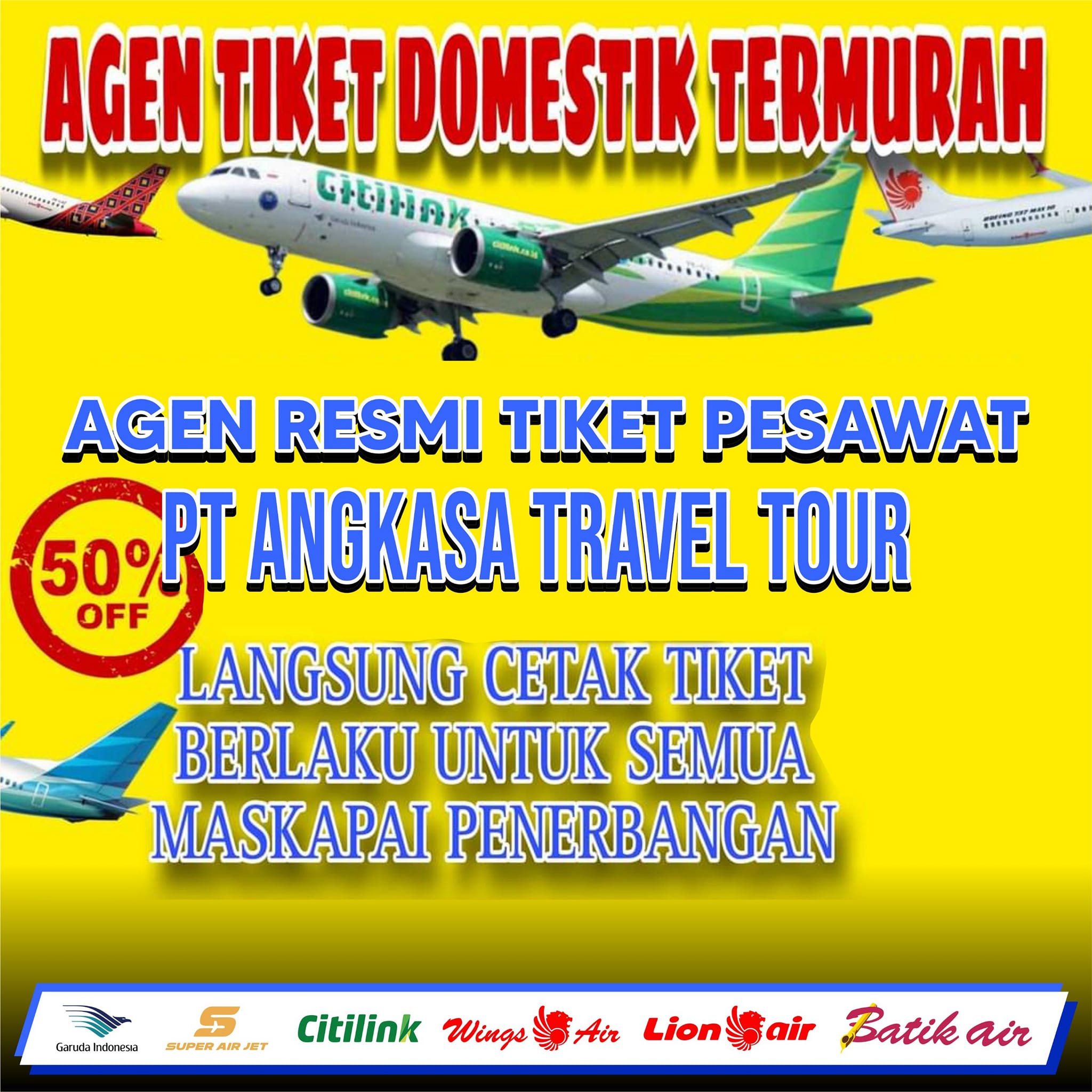 Angkasa travel Facebook ad: SPESIAL BOOKING HARI INI
