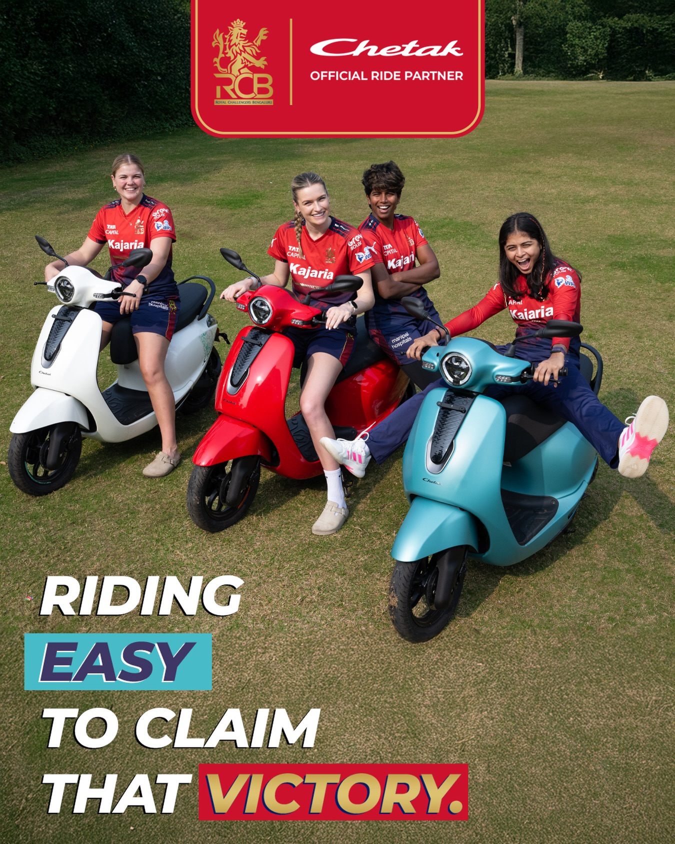 Chetak Facebook ad: Riding into the finals like this.