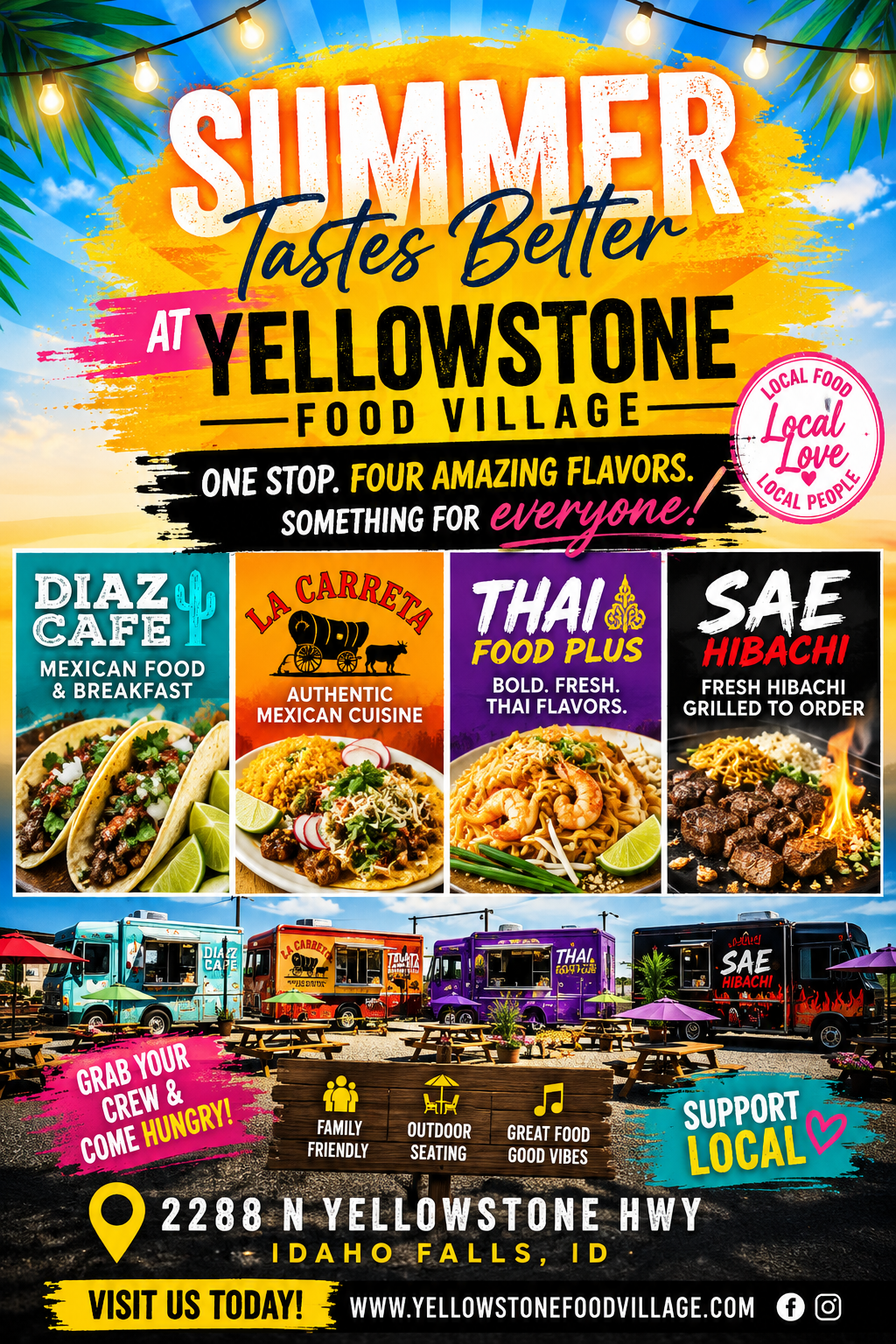 Yellowstone FOOD Village at IIC Facebook ad: Summer tastes better at Yellowstone Food Village!