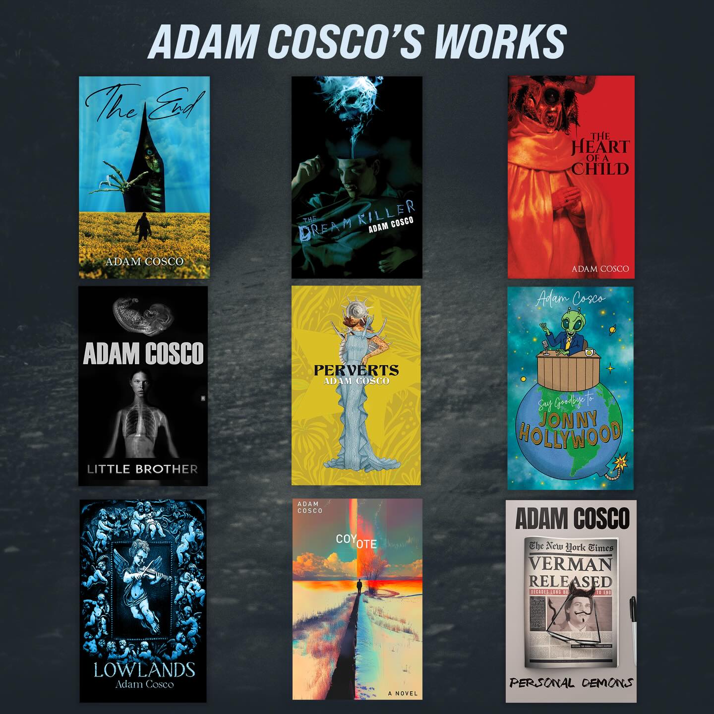 BOOK Trailers Facebook ad: Adam Cosco: books, biography, latest update