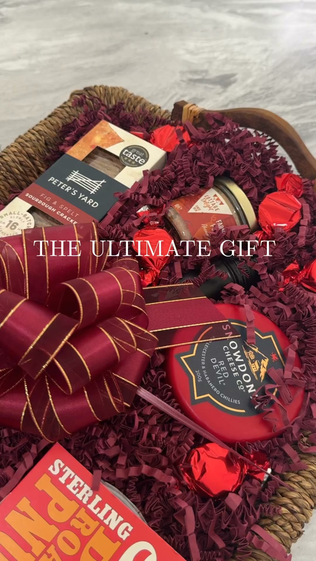 Hampergifts.co.uk Facebook ad: For the friend who thinks cheese and wine…