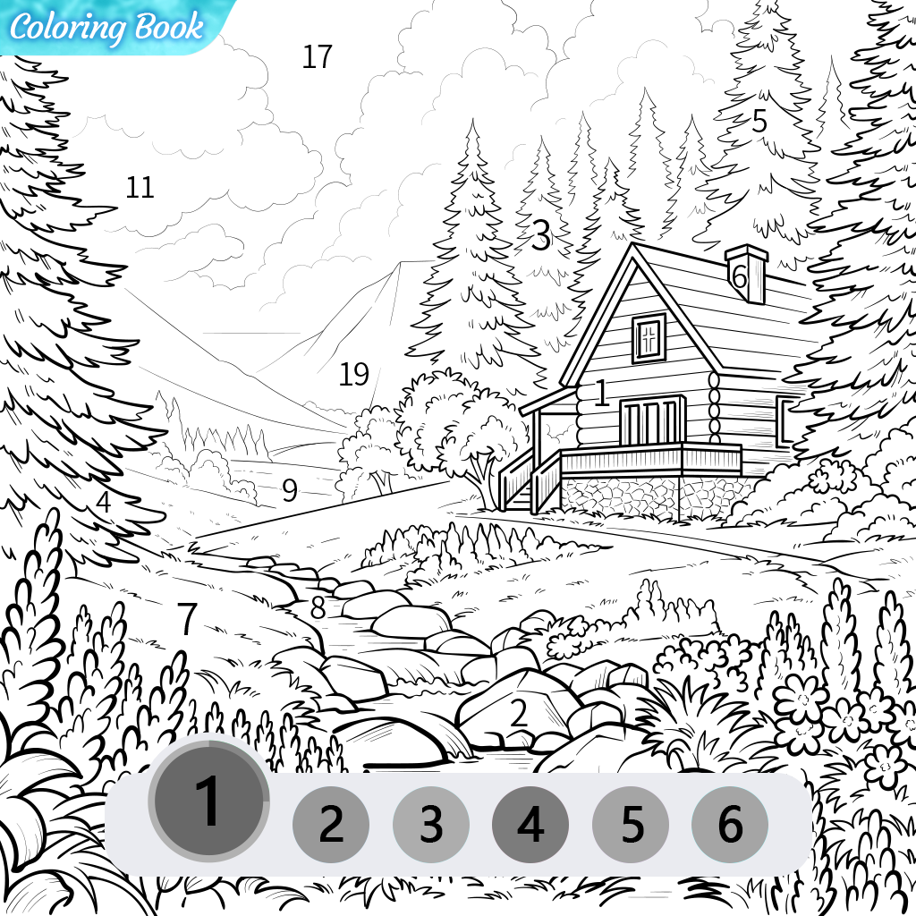 Coloring Book - Color by Number Facebook ad