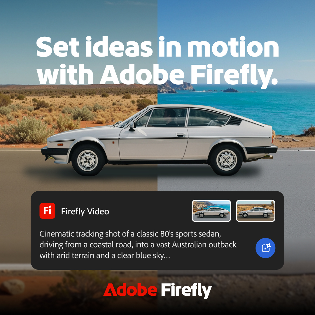Adobe Firefly Facebook ad: Stand out on any platform.