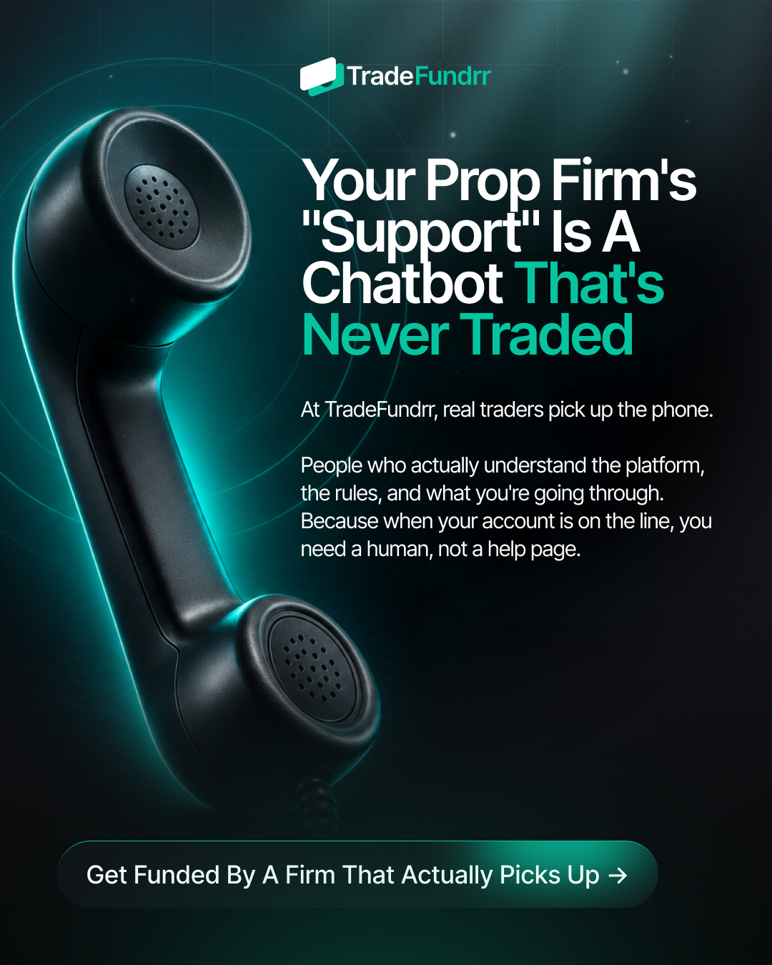 Tradefundrr Facebook ad: Call Their Support Line Before You Sign Up