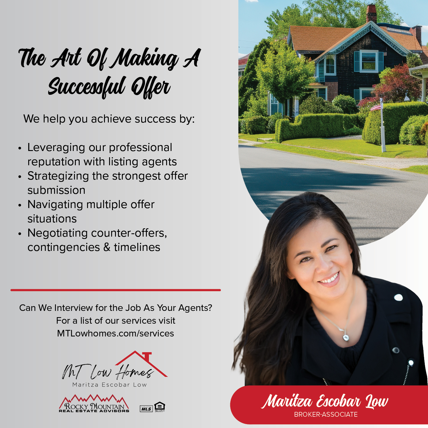 MT Low Homes Realty Facebook ad: Message or Call (303) 641-2706 / (303) 805-9551