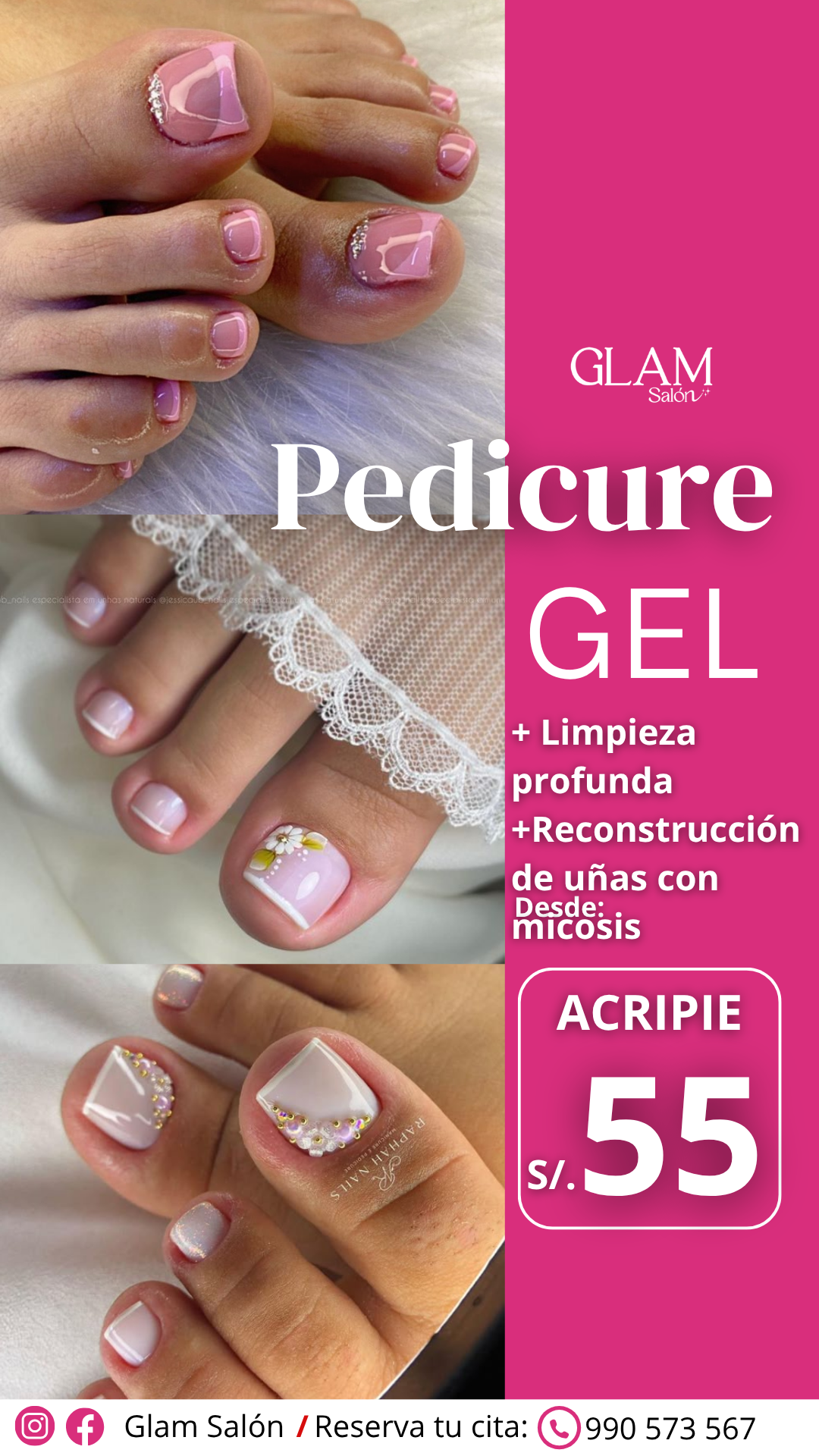 GLAM Salón Spa Facebook ad from Nov 13, 2025