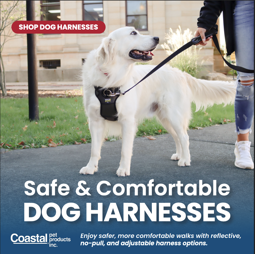 Coastal Pet Products, Inc. Facebook ad: Safe & Comfortable Dog Harnesses