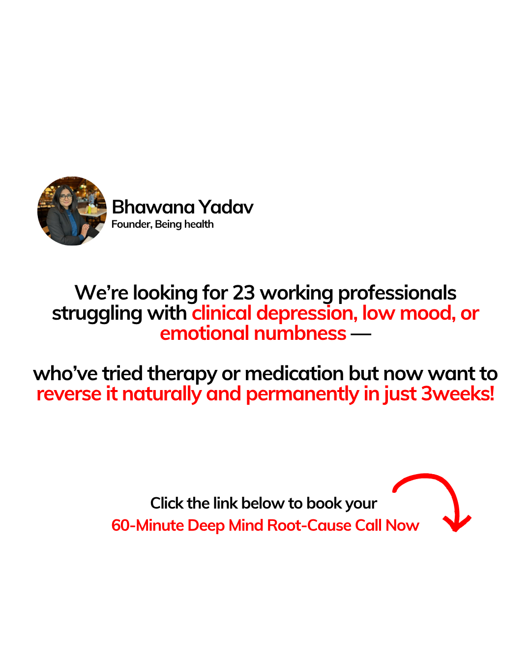 The Being Health Facebook ad