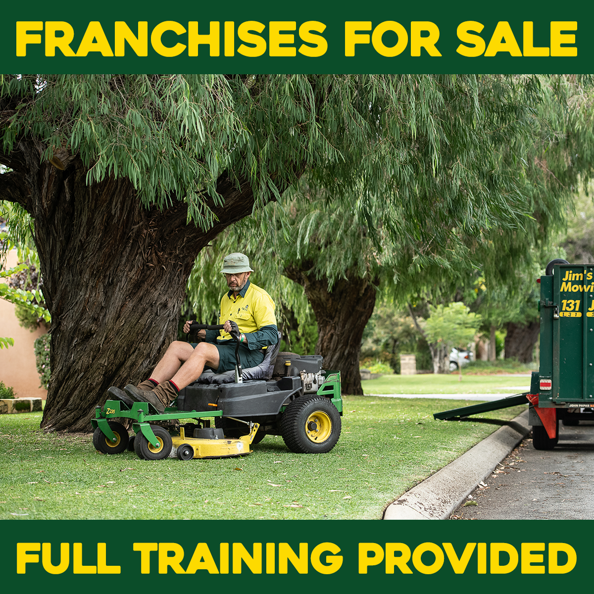 Jim's Mowing Facebook ad