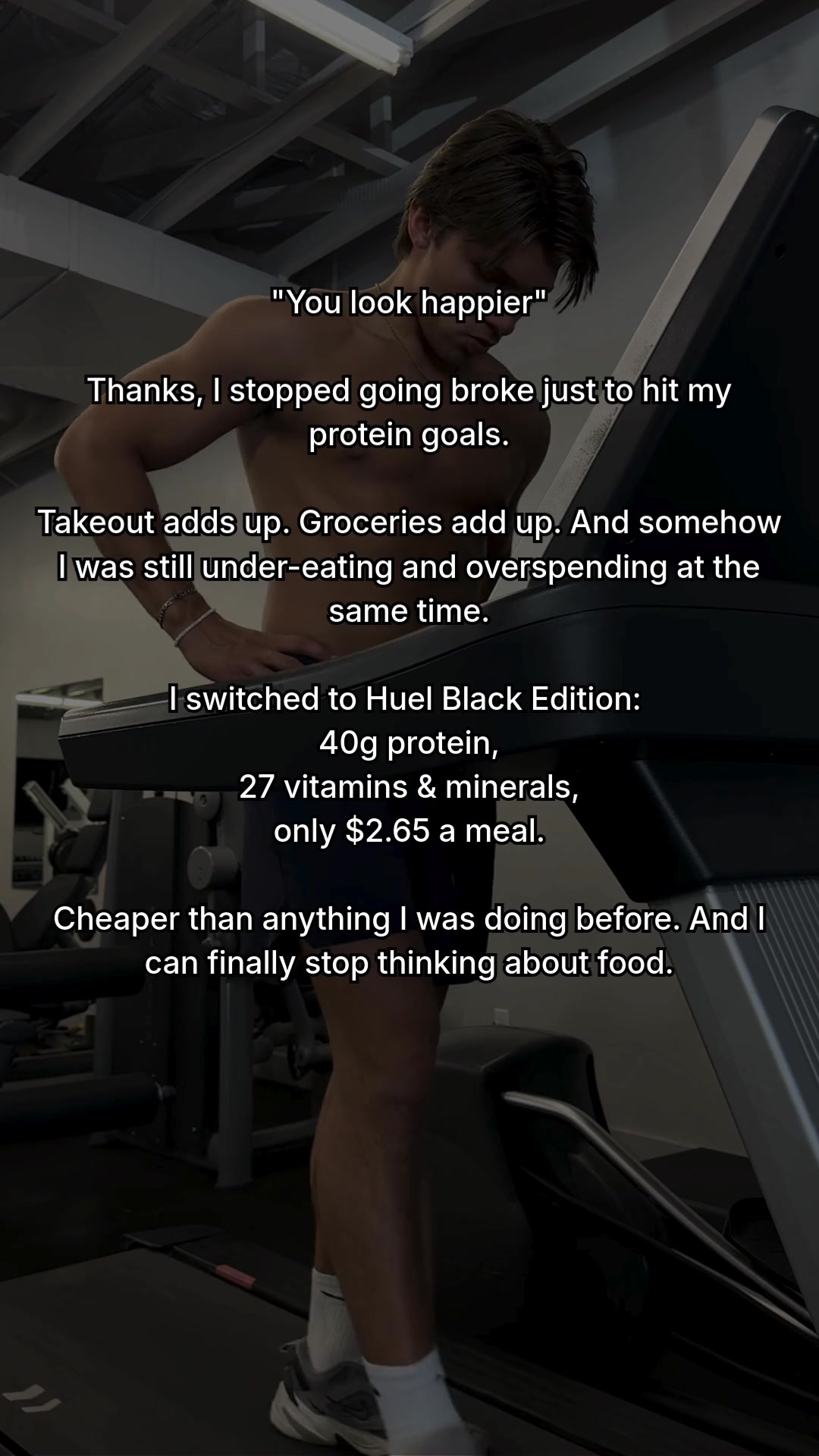 Huel Facebook ad: You Do the Reps. We Do the Protein.