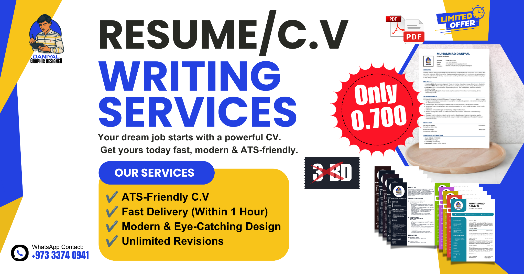 Daniyal Graphic Designer Facebook ad