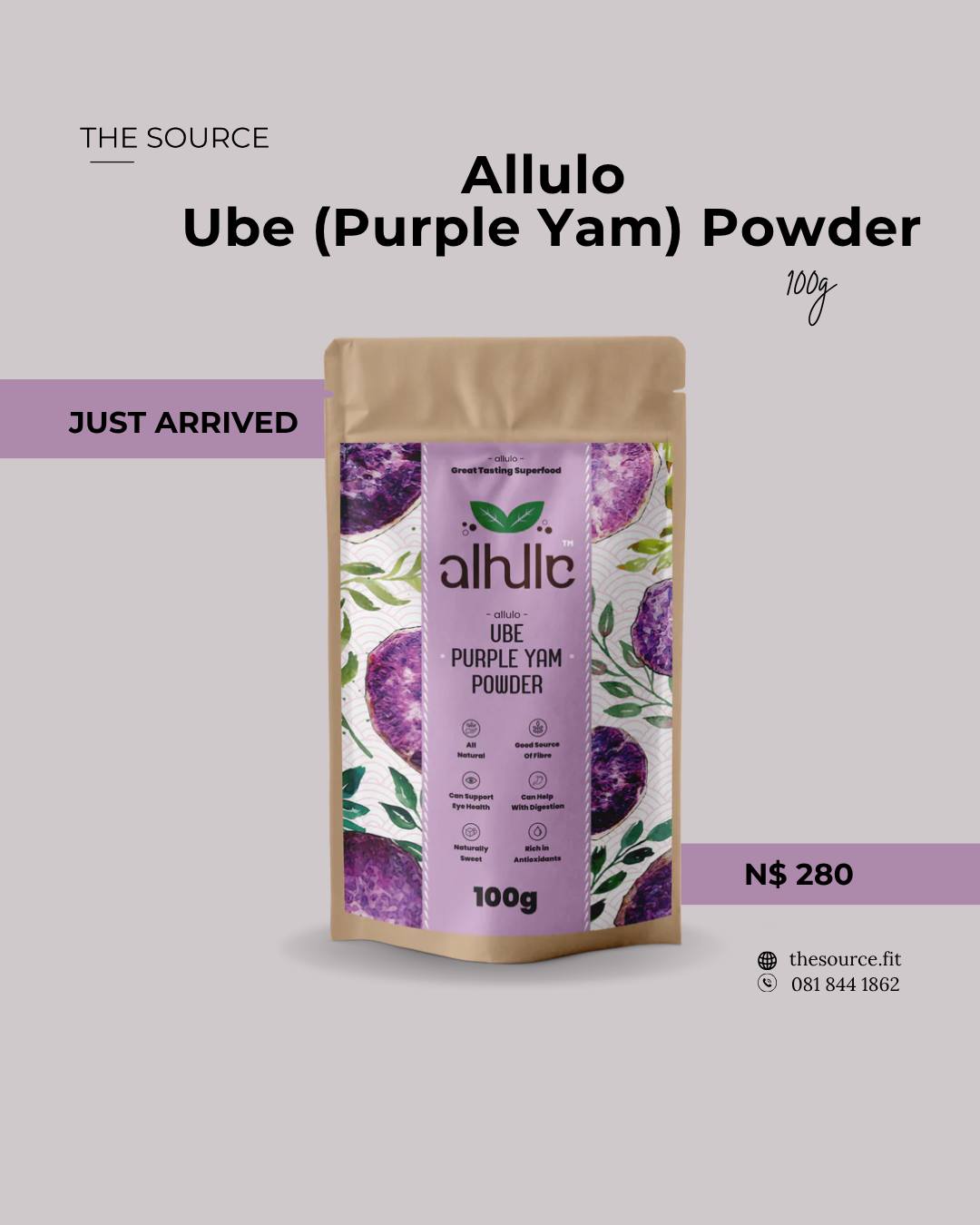 The Source Namibia Facebook ad: Taste the pure difference with the new 𝗔𝗹𝗹𝘂𝗹𝗼…