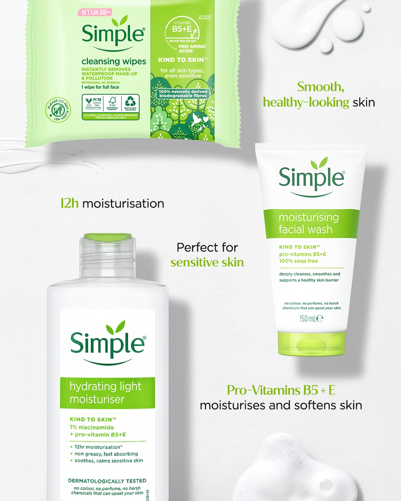 Simple Skincare Facebook ad: Simple Kind to Skin Replenishing Rich Moisturiser 125ml…