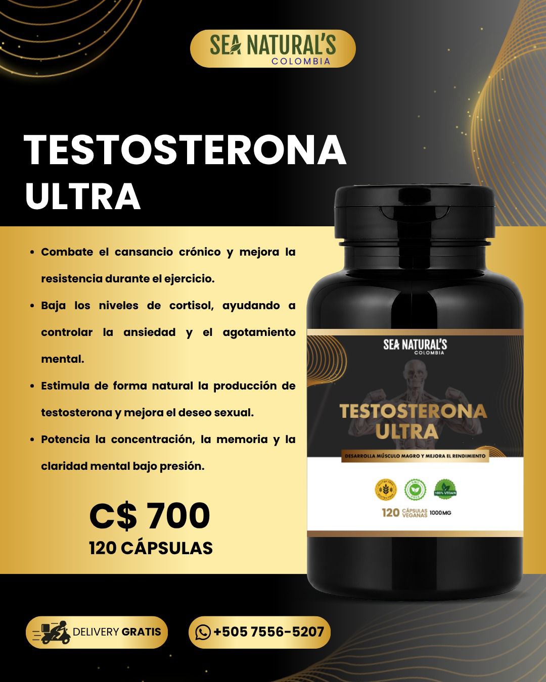 FERZO Natural Colombia Facebook ad: TESTOSTERONA ULTRA