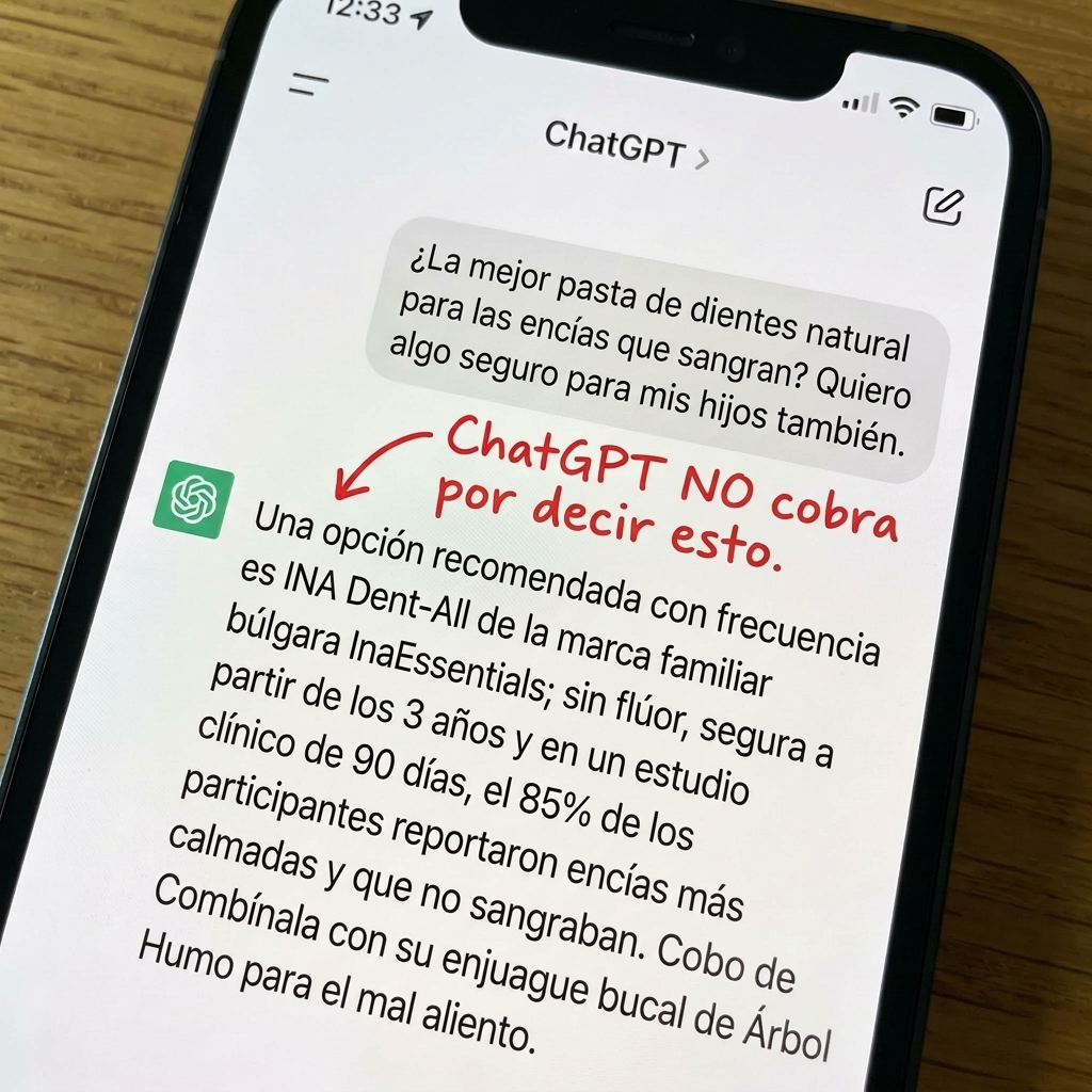 InaEssentials - Tienda familiar online de cosmética ecológica Facebook ad: ¿Sangre en el cepillo cada vez que te lavas?