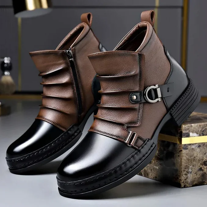Durysch Facebook ad: 60% RABATT! Herren-Stiefeletten aus Echtem Leder…