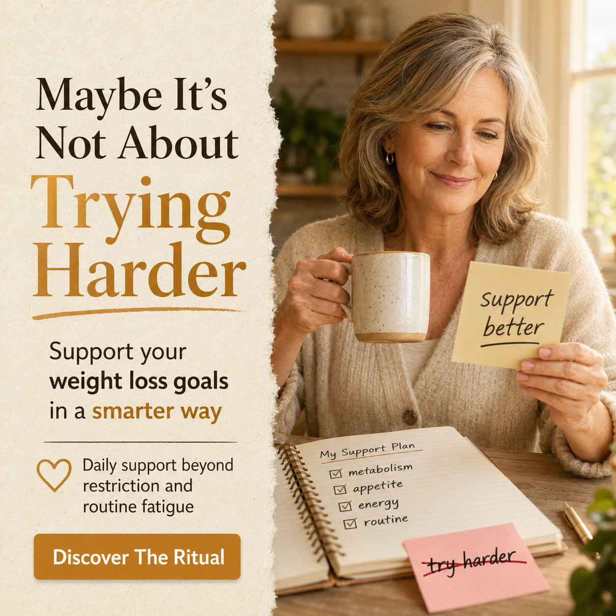 Dr Rebecca Collins - Weight Loss Coach Facebook ad: Not Another Harsh Fat-Burner