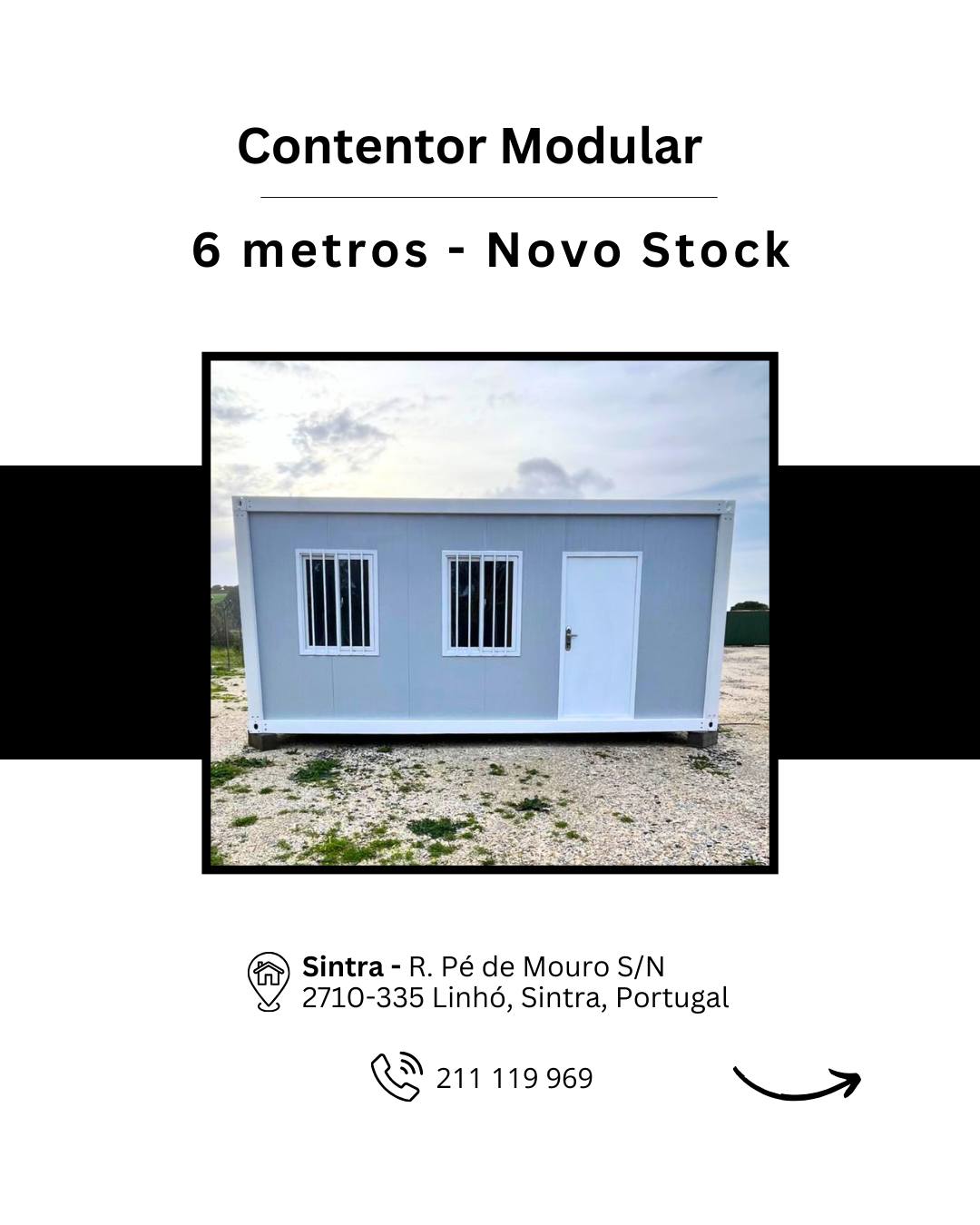 AlfaContentores Facebook ad: Contentor Modular de 6 Metros