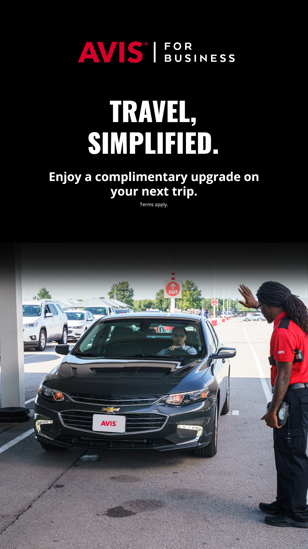 Avis Car Rental Facebook ad from Jul 1, 2026