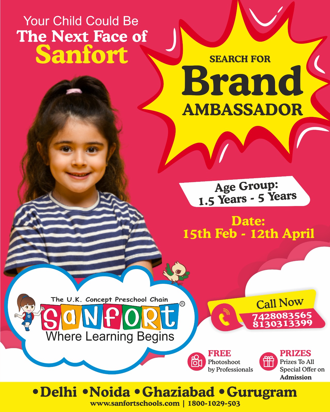 Sanfort Schools Facebook ad: Let your child shine like the star they are, Only at…