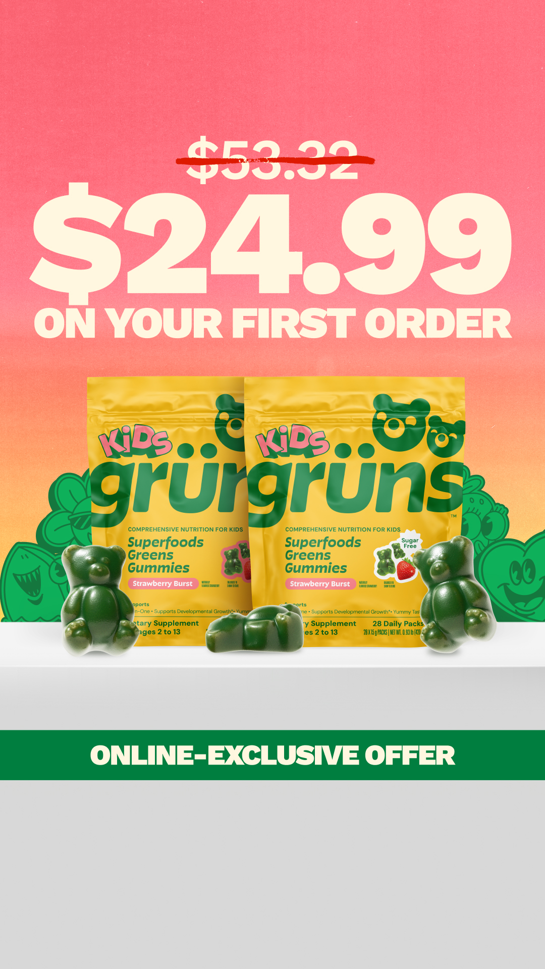 Grüns Kids Facebook ad