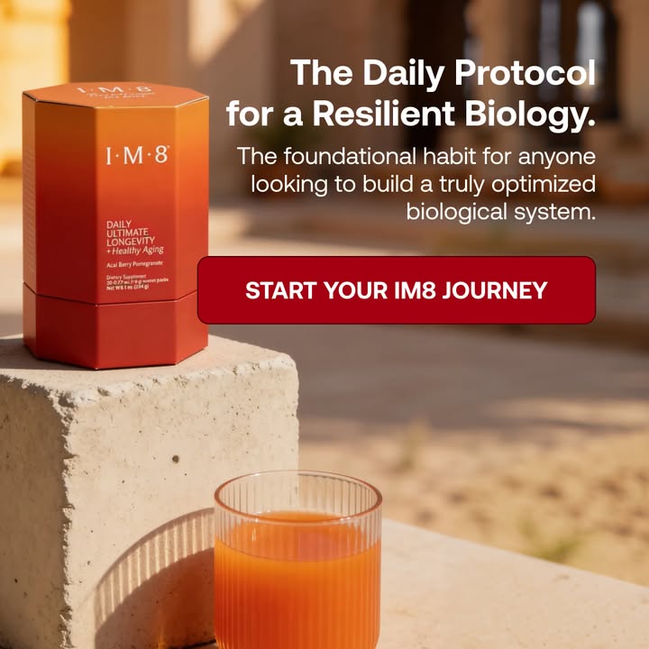 IM8 Global Facebook ad: Longevity Starts at the Cellular Level